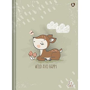 Caderno Brochura 1/4 Capa Dura SO Cute 80 Folhas Pacote com 5