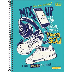 Caderno 16X1 Capa Dura SHOW 256 Folhas Masculino Pacote com 2