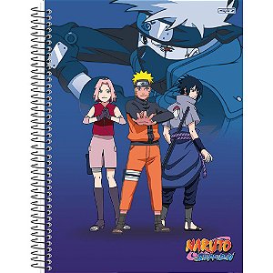 Caderno 15X1 Capa Dura Naruto 240 Folhas - Pacote com 02