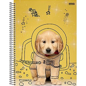 Caderno Universitário 15X1 Capa Dura MY PETS 240 Folhas - Pacote com 2 Unidades