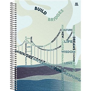 Caderno Universitário 10X1 Capa Dura WIND 160 Folhas - Pacote com 04