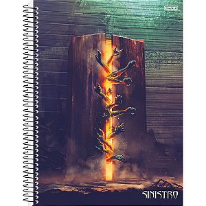 Caderno 10X1 Capa Dura Sinistro 160 Folhas - Pacote com 4 Unidades