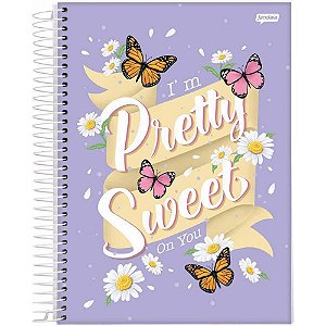 Caderno 10X1 Capa Dura Flower Power 160FLS. PCT.C/04