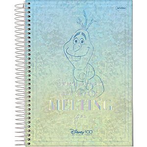 Caderno 10X1 Capa Dura Disney 100TH 160 Folhas - Jandaia (pacote com 4 Unidades)