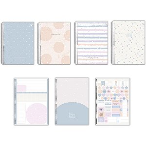 Caderno 10X1 Capa Dura BILLY BALLS 160 Folhas - Pacote com 04