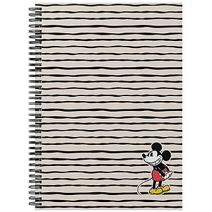 Caderno 01X1 Capa Dura Colegial Mickey 80 Folhas Espiral 24,5X18,5CM