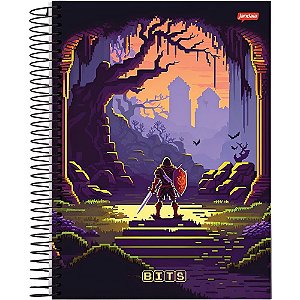 Caderno 01X1 Capa Dura BITS 80 Folhas PCT com 04