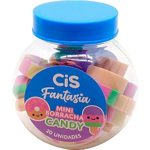 Borracha Decorada CIS Fantasia Mini CANDY - Sortido Pote com 20