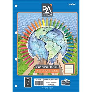 Bloco para Fichário Universitário Uniflex OFF White 80 Folhas