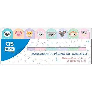 Bloco Marcador Adesivo Decorado CIS ST0405 - 8 Modelos, 20 Folhas