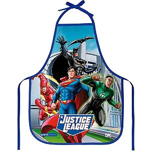 Avental Escolar Decorado Liga da Justiça PVC 390X490MM