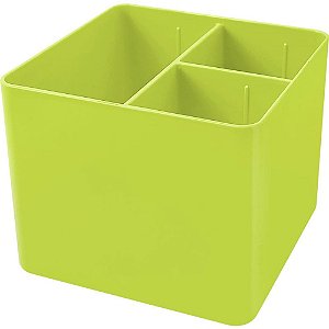 Acessório para Mesa PORTA-OBJETOS FULL Color VERDE/LARANJA 3 Divisórias