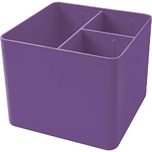 Acessório para Mesa PORTA-OBJETOS FULL Color Roxo com 3 Divisórias