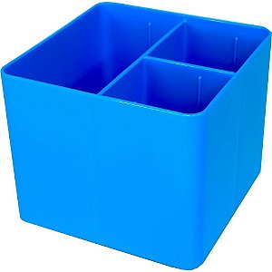 Acessório para Mesa PORTA-OBJETOS FULL Color Azul com 3 Divisões