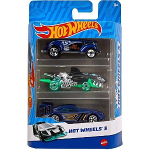 Hot Wheels DIE-CAST PACK com 03 Carrinhos