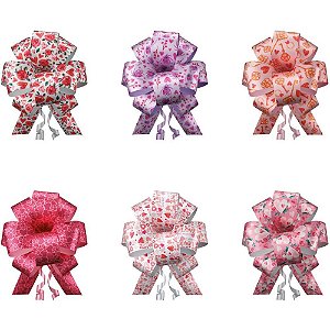 Laço Pronto Decorado 30MM X 84CM Amore Sortido – Pacote com 100 Unidades