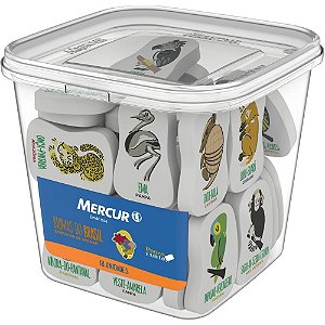 Borracha Decorada TR Biomas Brasileiros Pote com 18 Unidades