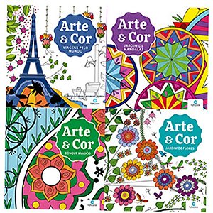 Livro Infantil Colorir ARTE e COR Pacote com 04
