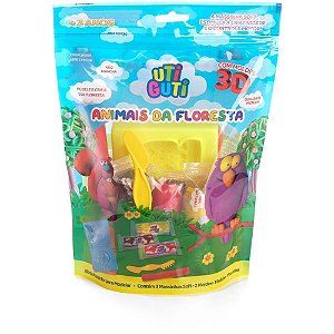 Massa para Modelar Criativa KIT Animais da Floresta Utiguti