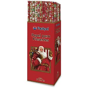 Papel Presente Natal 70X100CM Sortidos DP C/100