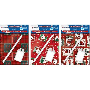 Saco Metalizado de Natal 30X44CM Saco+laço+tag Sortido