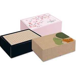 Caixa para Presente RET Realce 30X20X11,5CM Sortid PCT.C/10
