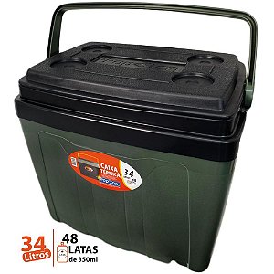 Caixa Térmica 34L com ALÇA Popstar Verde Militar