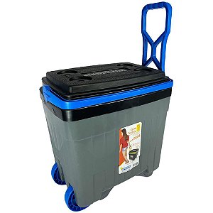 Caixa Térmica 34L com Rodinhas Cinza - Antares