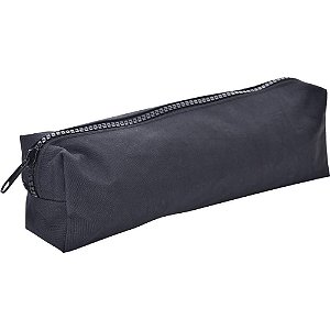 Estojo NYLON ALL BLACK Single 1 Zíper Preto