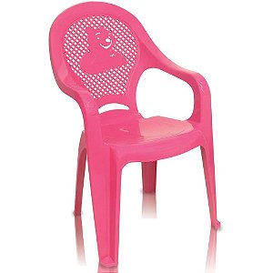 Cadeira Infantil Decorada Rosa