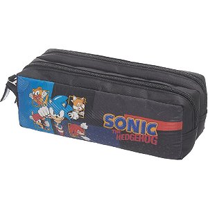 Estojo PVC Sonic GO FAST Duplo