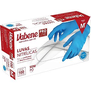 Luva Nitrílica M Azul  CX.C/100