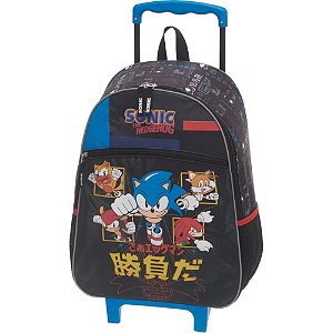 Mochila Infantil com Rodinha Sonic GO FAST