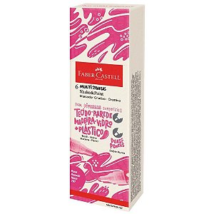 Pincel Marcador Artesanato Multimark Rosa Neon com C/ 12