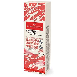 Pincel Marcador Artesanato Multimark S&P Vermelho com C/ 12