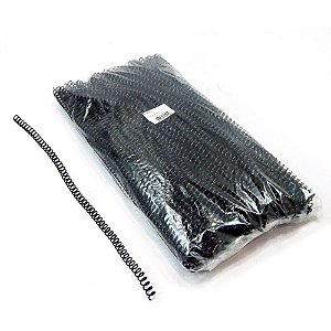 Espiral para Caderno 07MM Preto - Pacote com 100 Unidades para 25 Folhas