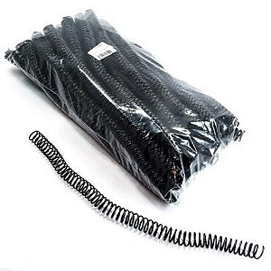 Espiral para Caderno 17MM Preto - Pacote com 100 Unidades para 100 Folhas