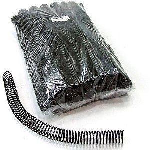Espiral para Caderno 20MM Preto com 80 Unidades para 120 Folhas