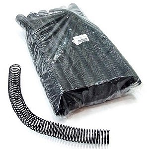 Espiral para Caderno 25MM Preto Pacote com 48 Unidades para 160 Folhas