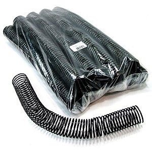 Espiral para Caderno 29MM Preto - Pacote com 36 Unidades para 200 Folhas