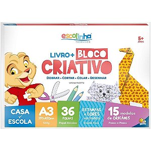 Bloco para Educação Artística Escolinha A3 com Livro 120G 36 Folhas