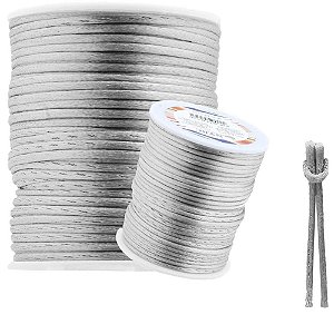 Cordão Rabo de Rato Prata C/50M. 2MM Rolo