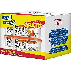 Desumidificador Secar 80G Leve 4 Pague 3 KIT