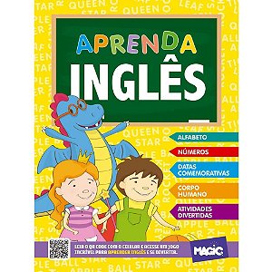 Livro Cartilha Aprenda INGLÊS 20X27CM 128PGS
