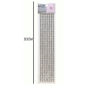 Pedraria 1/2 Pérola 6MM Prata Cartela