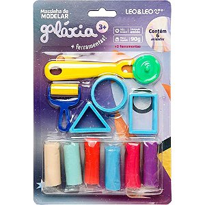 Massa para Modelar Criativa Galáxia 6 Cores + 5 Peças KIT