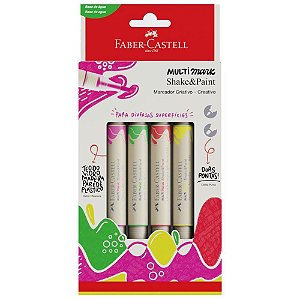 Pincel Marcador Artesanato  S&P 4 Neon Estojo PCT C/02