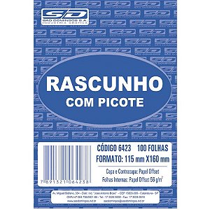 Bloco para Rascunho C/PICOTE e Grampo 100F.115X160 PCT.C/20