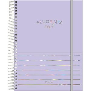 Caderno 10X1 Capa Dura Colegial Fluor MIX SOFT 160 Folhas – Pacote com 4 Unidades