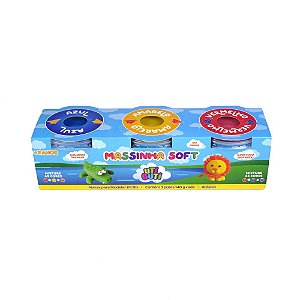 Massa para Modelar Pote 140G Utiguti KIT com 3 Cores